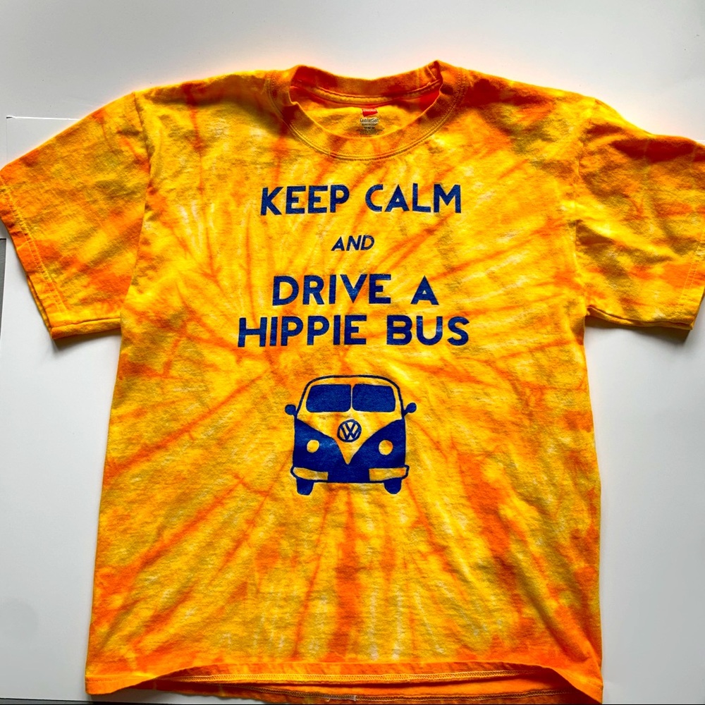 Hippie bus tie dye t shirt medium